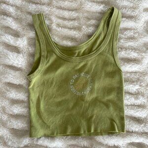 Billabong green cropped tank beachy summer